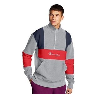 Champion crew neck half zip up
